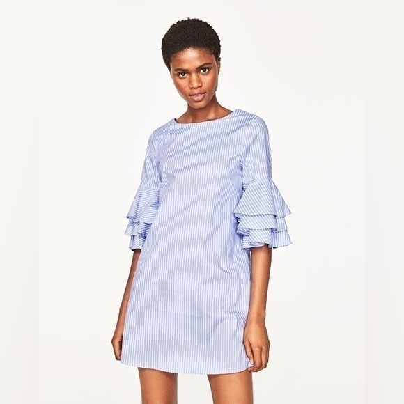 Zara Dresses & Skirts - Zara Women’s Stripped Shift Summer Dress Size Small